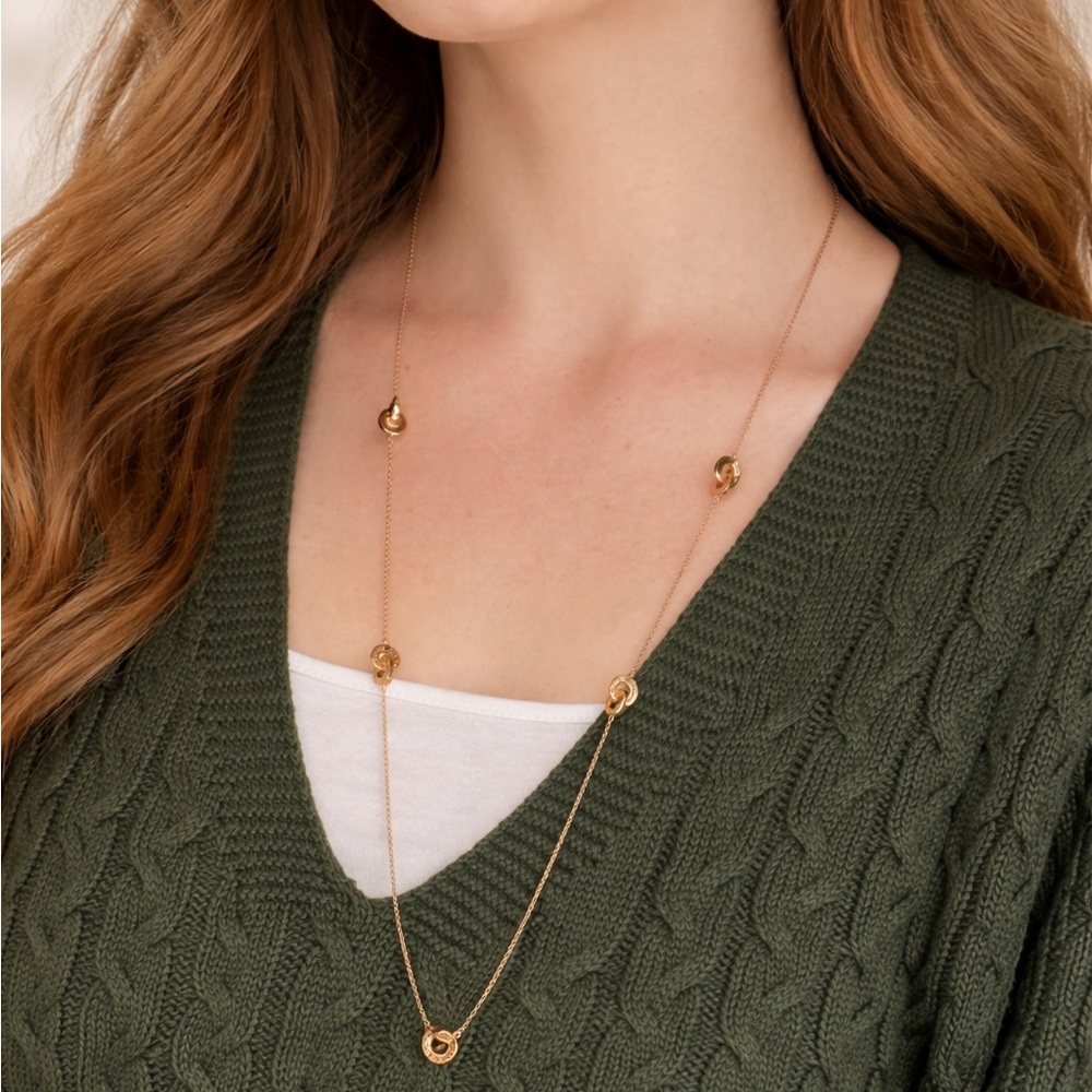Coach Interlocking Open Circle Necklace